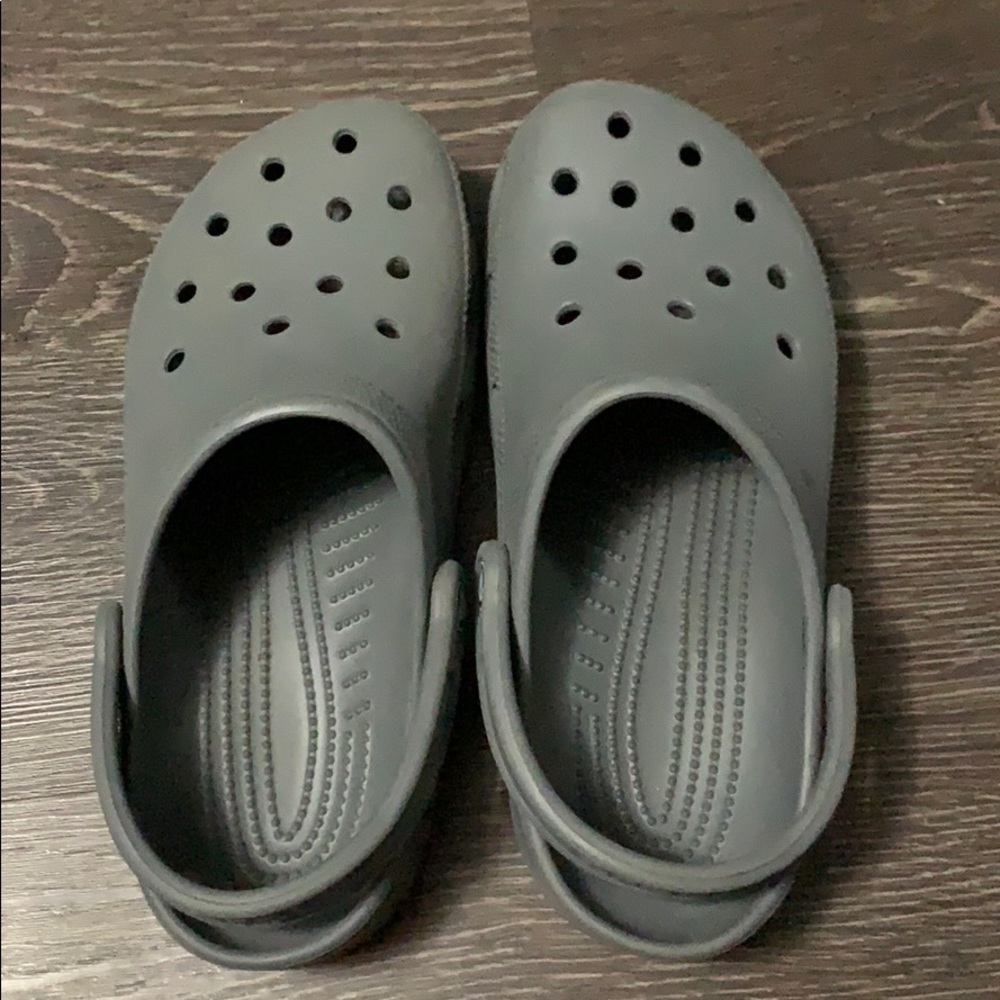 Grey women’s crocs